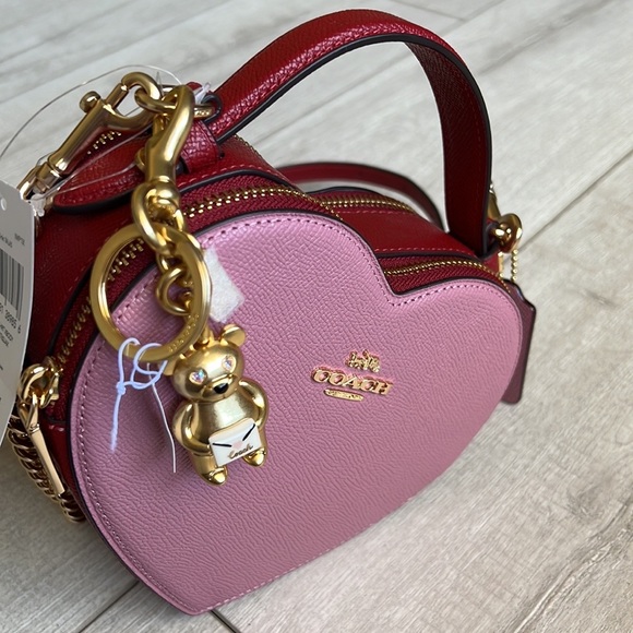 Coach Handbags - Coach Heart Crossbody In Colorblock & Charm